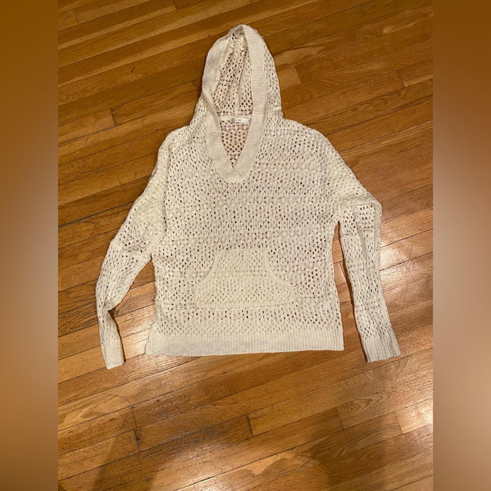 MILLAU Hooded Crochet Sweater